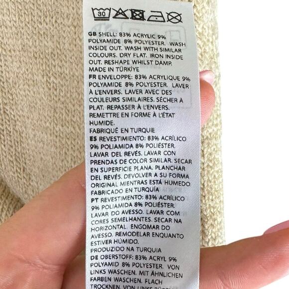 NA-KD Tan Knitted Oversized Long Sleeve Side Slit Turtleneck Midi Sweater Dress - Picture 12 of 12